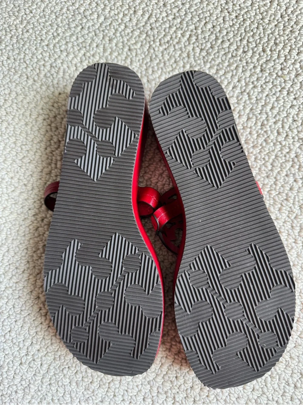 Tory Burch Miller Leather Wedge Sandal Red Size 7.5 - NEW